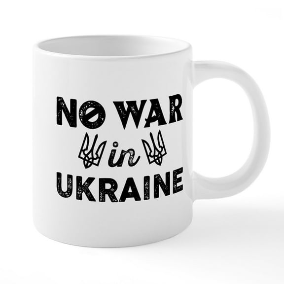 CafePress - No War In Ukraine - 20 Oz White Ceramic Mega Mug