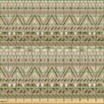 thumbnail image 2 of Ambesonne Ethnic Fabric by the Yard Upholstery, Hand-Drawn Triangles Zigzags, 3 Yards, Pale Sepia Umber Fawn, 2 of 5