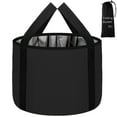 thumbnail image 1 of JSVSLTD Lavabo para pies, cubo plegable de 20 litros, cubo portátil para remojar pies, cubo para remojar pies para viajes al aire libre, camping, pesca (negro), 1 of 5