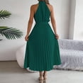 thumbnail image 6 of Aellinatey Sleeveless dress, casual round neck, pleated A-line swing long party dress, 6 of 9