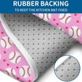 thumbnail image 4 of Pink Baseballs Pattern Bathroom Rugs Sets 3 Piece,Toilet Cover Set,Absorbent Non Slip Bathroom Mats Sets with U-Shaped Contour Rug Toilet Rug Set, 4 of 5