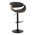 thumbnail image 4 of Curvo Adjustable Bar Stool, Chrome Bar Stools, Bar Chairs, Swivel Bar Stools, Bar Stools Set of 2, Black Bar Stools for Kitchen Counter (Charcoal), 4 of 6
