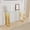 Gold, variant on YWEN Glass Console Table, Modern 47.2'' Entryway Table, Glass Top with Stainless Steel Base, Metal Hallway Narrow Sofa Table Suitable for Entrance, Living Room