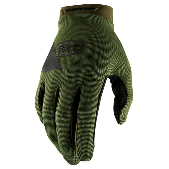 100% Ridecamp Gloves - Army Green/Black, Full Finger, Men's, 2X-Large