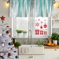 thumbnail image 6 of Turquoise Gray Valances for Windows, Decorative Rod Pocket Window Valance Curtains, Farmhouse Abstract Gradient Aesthetic Short Curtain Drapes for Kitchen/Living Room, 2 Panels, 60" W x 18" L, 6 of 8