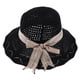 thumbnail image 2 of Sombrero De Plegable Tejido Bowknot Transpirable Para Playa Deporte Al Aire Libre Negro Soledad Sombrero de sol plegable para mujer, 2 of 9