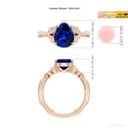thumbnail image 4 of ANGARA Lab Grown 3 Ct Blue Sapphire Engagement Ring for Women in 14K Rose Gold (Size-10x8mm) | September Birthstone, Anniversary, Jewelry Gift for Women | Lab-Grown Blue Sapphire Ring, 4 of 7