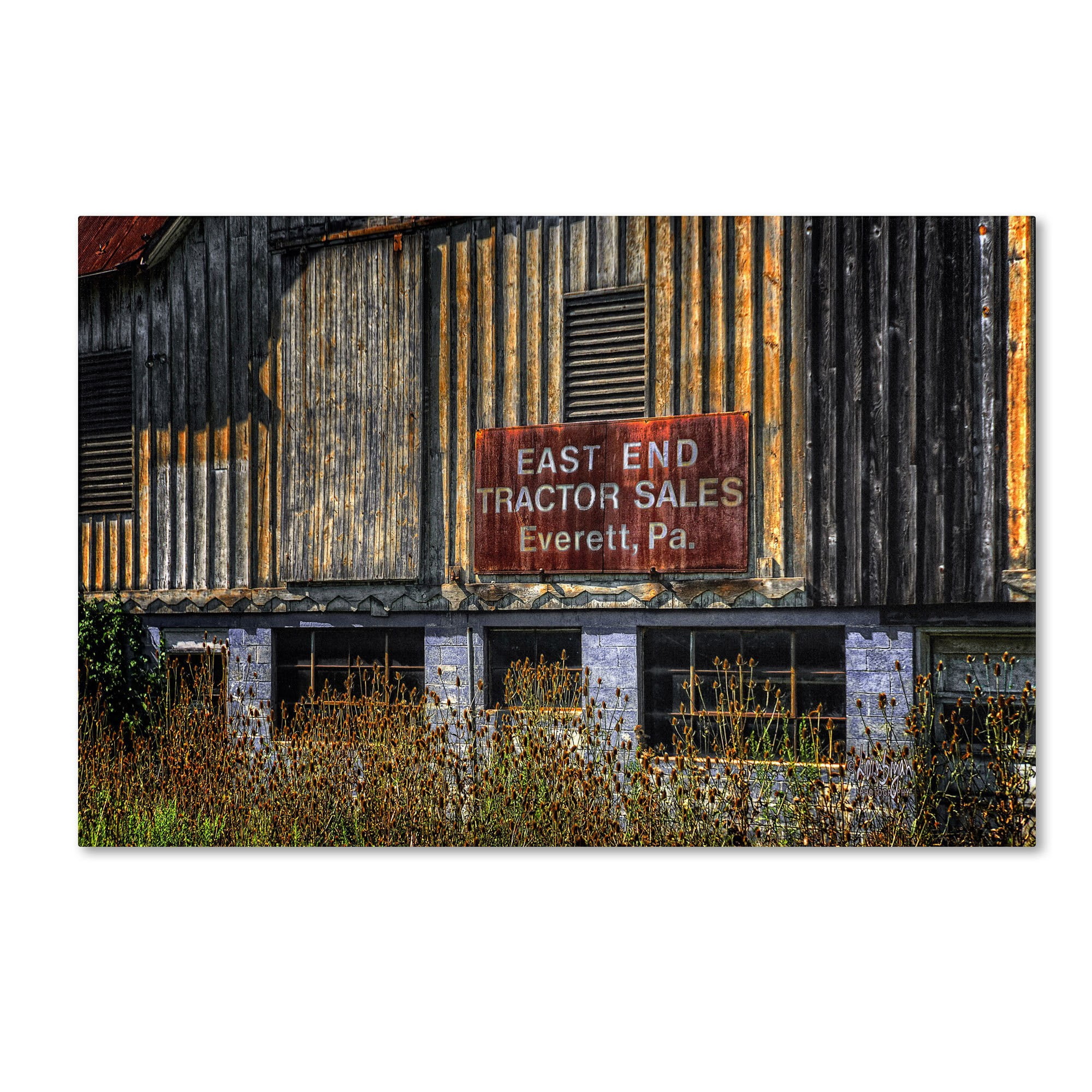 Trademark Fine Art "East End Tractor Sales" Canvas Art by Lois Bryan