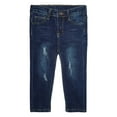 thumbnail image 1 of KIDSCOOL SPACE Big Boys Jeans,Elastic Band Inside Ripped Stretchy Soft Slim Denim Pants, 1 of 5