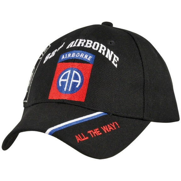 Men's Low Profile Black 82nd Airborne Hat