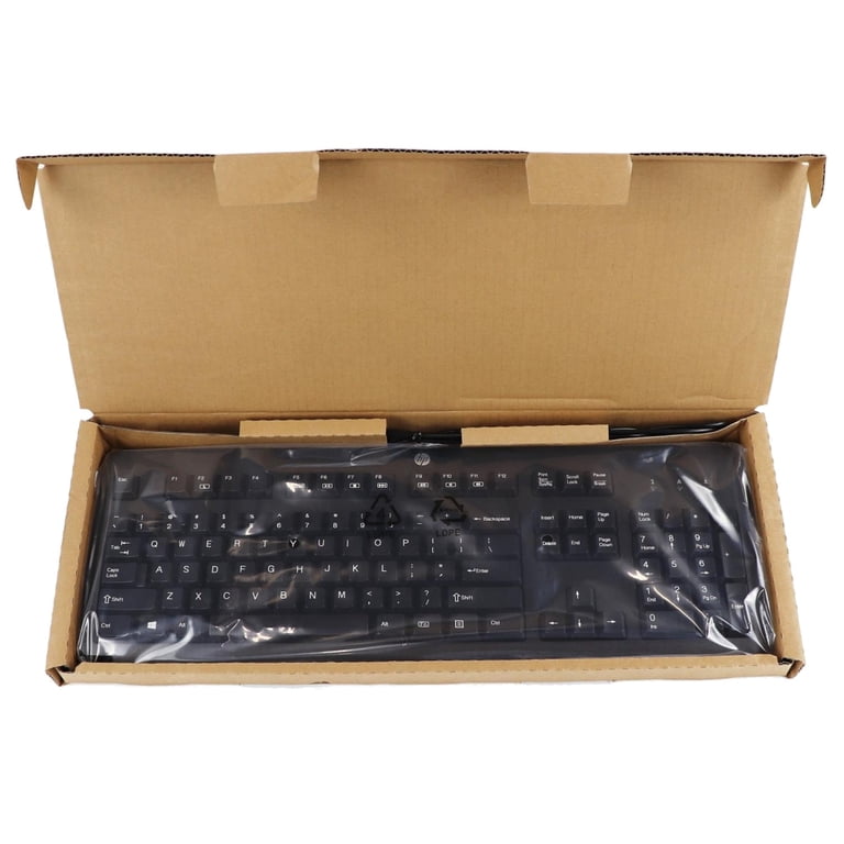 HP, Full Size Standard Keyboard, KU-1156, Black, Wired USB