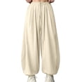 thumbnail image 5 of Avtoify Children's Girl's Summer Solid Casual Sports Elastic Waist Pants- Pants Long Pants, 5 of 7