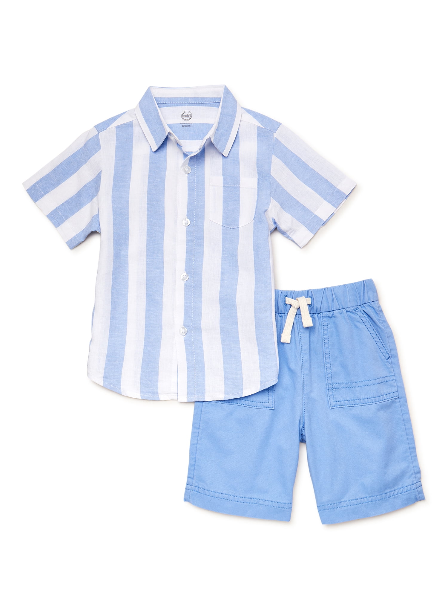Wonder Nation Toddler Boy's Short Sleeve Set, 2 Piece, Sizes 12 Months - 5T