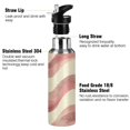 thumbnail image 3 of Yayeee 33oz Double Wall Stainless Steel Water Bottle with Flip Straw, Soft Pink Pattern, 3 of 7