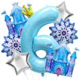 thumbnail image 1 of Set de globos Gretion para 6.º cumpleaños con copos de nieve invernales, 1 of 8