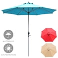 thumbnail image 3 of Gymax 9Ft Patio Outdoor Umbrella Market Table Umbrella w/ Crank 8 Ribs Turquoise, 3 of 8