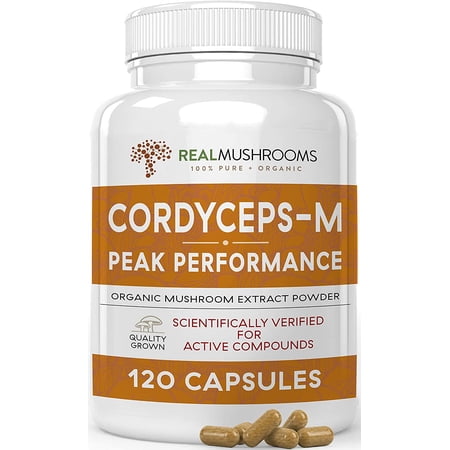 Cordyceps-M Peak Performance 120 Caps  Cordyceps Militaris Mushroom Supplement Capsules  Vegan & Non-GMO Cordyceps Mushroom Complex Immune Booster Pills  60 Day Supply  No Fillers