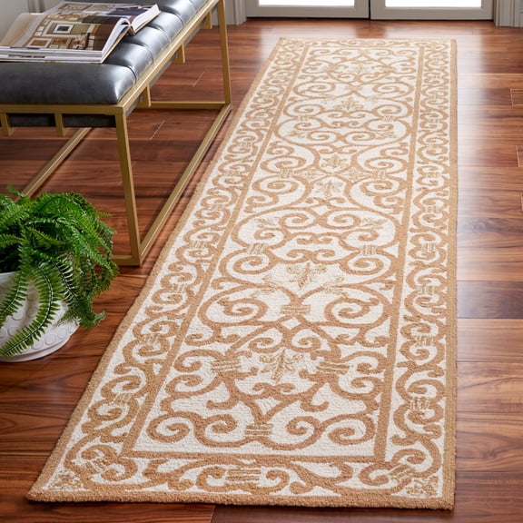 Safavieh Chelsea Aragon Oriental Wool Runner Rug, Ivory/Gold, 2'6" x 6'