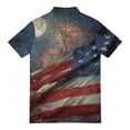 thumbnail image 4 of Men's USA 250th Anniversary American Flag Stars Polo Shirt Patriotic Casual Short Sleeve America 250 Merchandise, 4 of 6
