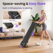 Evitormill Incline Walking Pad, 4 in 1 Under Desk Treadmill with Remote Control and LED Display, Compact Treadmill for Home & Office, Black