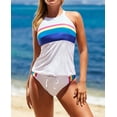 thumbnail image 4 of Women's White Retro Sydney Sporty Tankini, 4 of 9