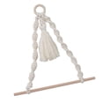 thumbnail image 3 of AMERTEER Paper Roll Holder Knitting Rope Tissue Rack Hanging Wood Decoration Paper Towel Hanger  Black, 3 of 10