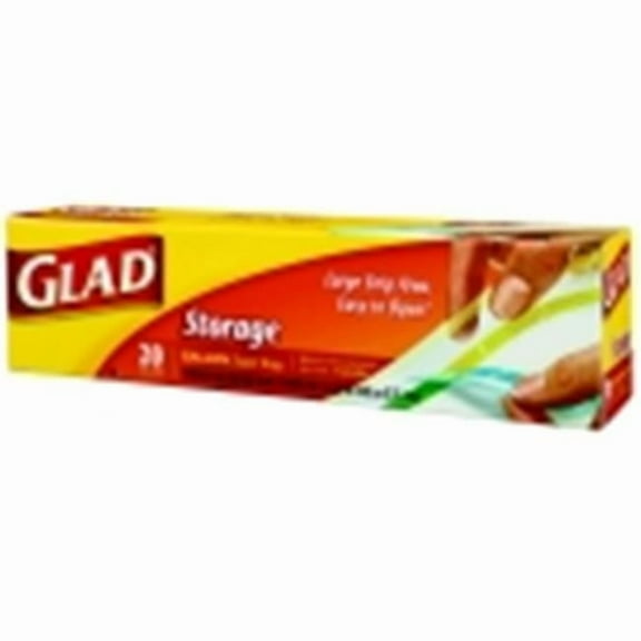 Glad  Bags Zipper Seal 10.5 x 11 Box Of 20