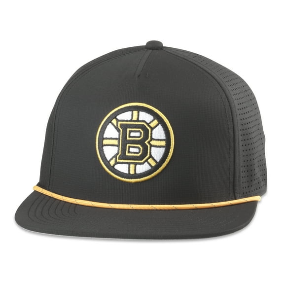 Men's American Needle  Black Boston Bruins Buxton Pro Tech Adjustable Hat