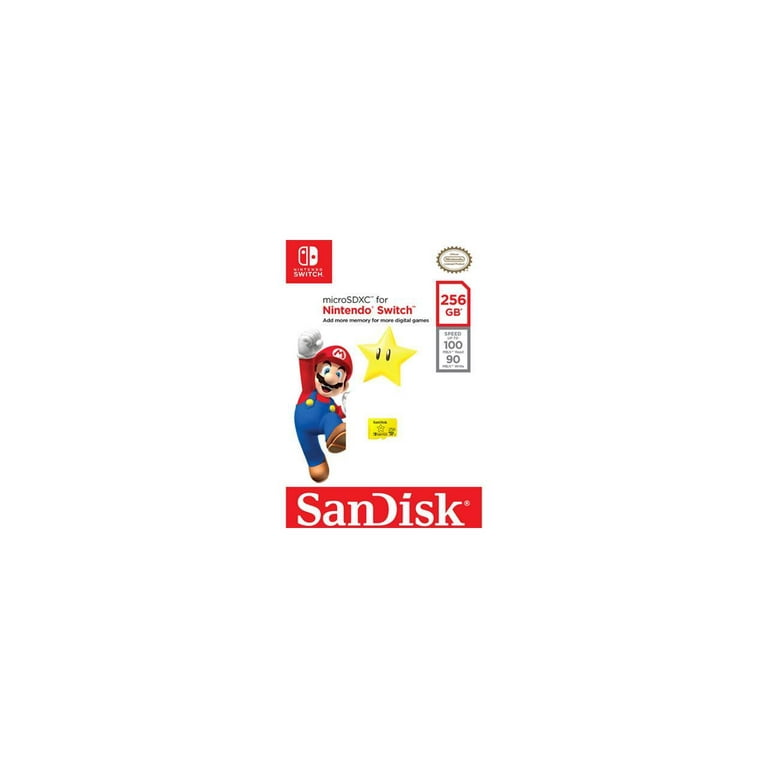 SanDisk 256GB microSDXC-Card, Licensed for Nintendo-Switch -  SDSQXAO-256G-GNCZN , Yellow