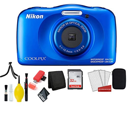 Nikon Coolpix W150 Wi-Fi Rugged Waterproof Digital Camera (Blue