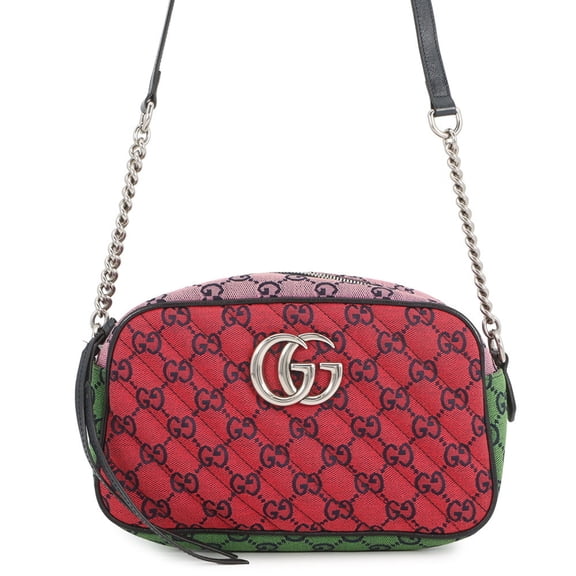 Pre-Owned Gucci Shoulder Bag GG Marmont Canvas 447632 GUCCI Handbag Women's