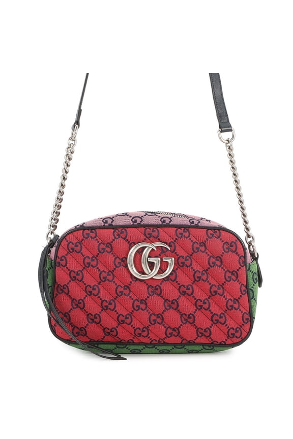 Pre-Owned Gucci Shoulder Bag GG Marmont Canvas 447632 GUCCI Handbag Women's