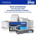 thumbnail image 4 of Brother Genuine TN635XLC High Yield Cyan Toner Cartridge, 4 of 8