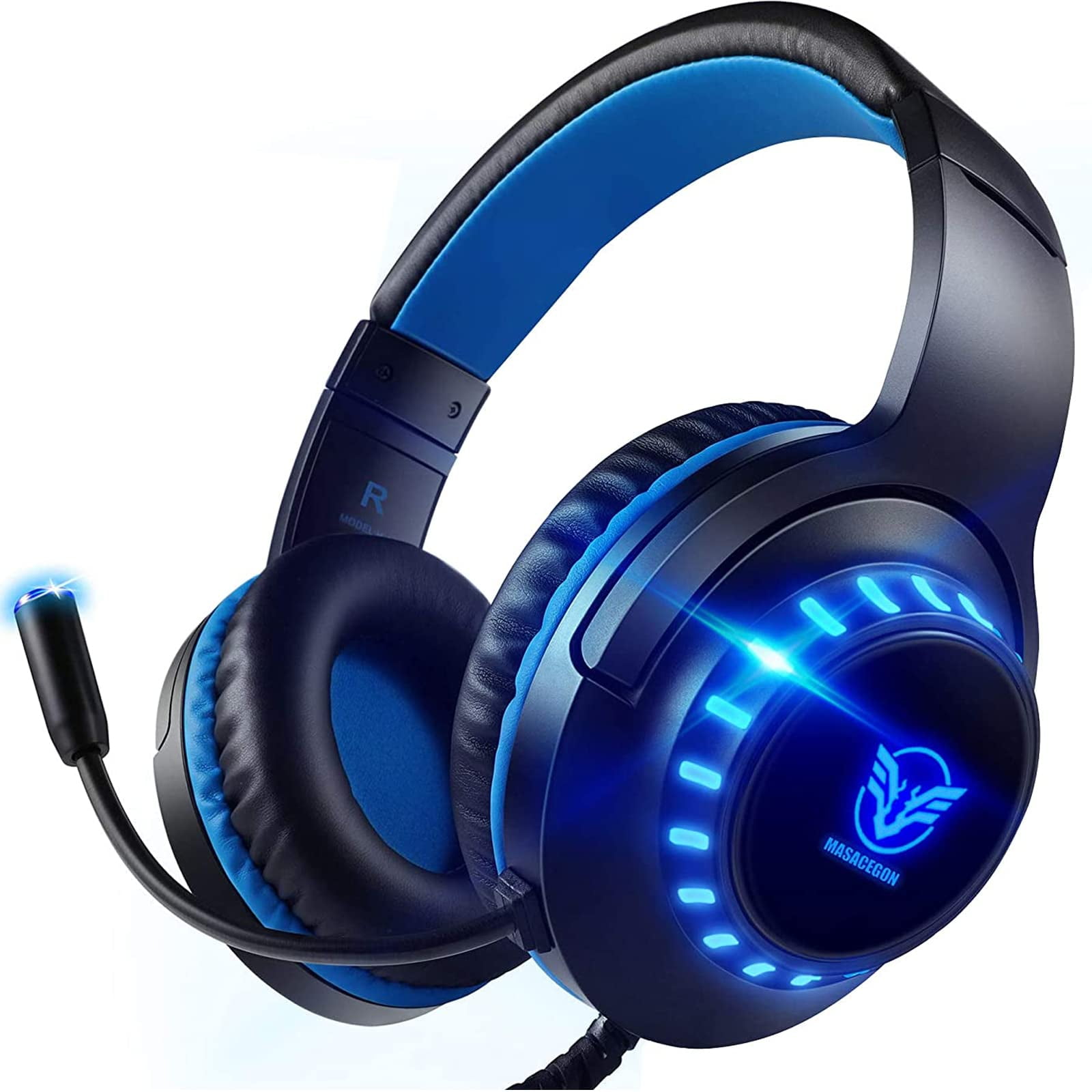 Ondraaglijk Ruilhandel Verlammen Gaming Headset with Microphone for PC Switch PS4 PS5 Headset Noise  Cancelling Gaming Headphones with Microphone Xbox One Headset with Mic &  LED Lights for Kids Adults - Walmart.com