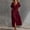 *Wine, variant on ClodeEU Women's Deep V Neck Short Sleeve Button Midi Dress,Casual Flowy Dress with Pockets Army Green,Women's Plus L