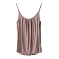 thumbnail image 4 of WTXUE Camisole Tops for Women Tank Top for Women Sleeveless Tops with Built in Bras Shelf Bra Padded Shirt 2024 Casual Tanks Loose Fit, Coffee XX-Large, 4 of 8