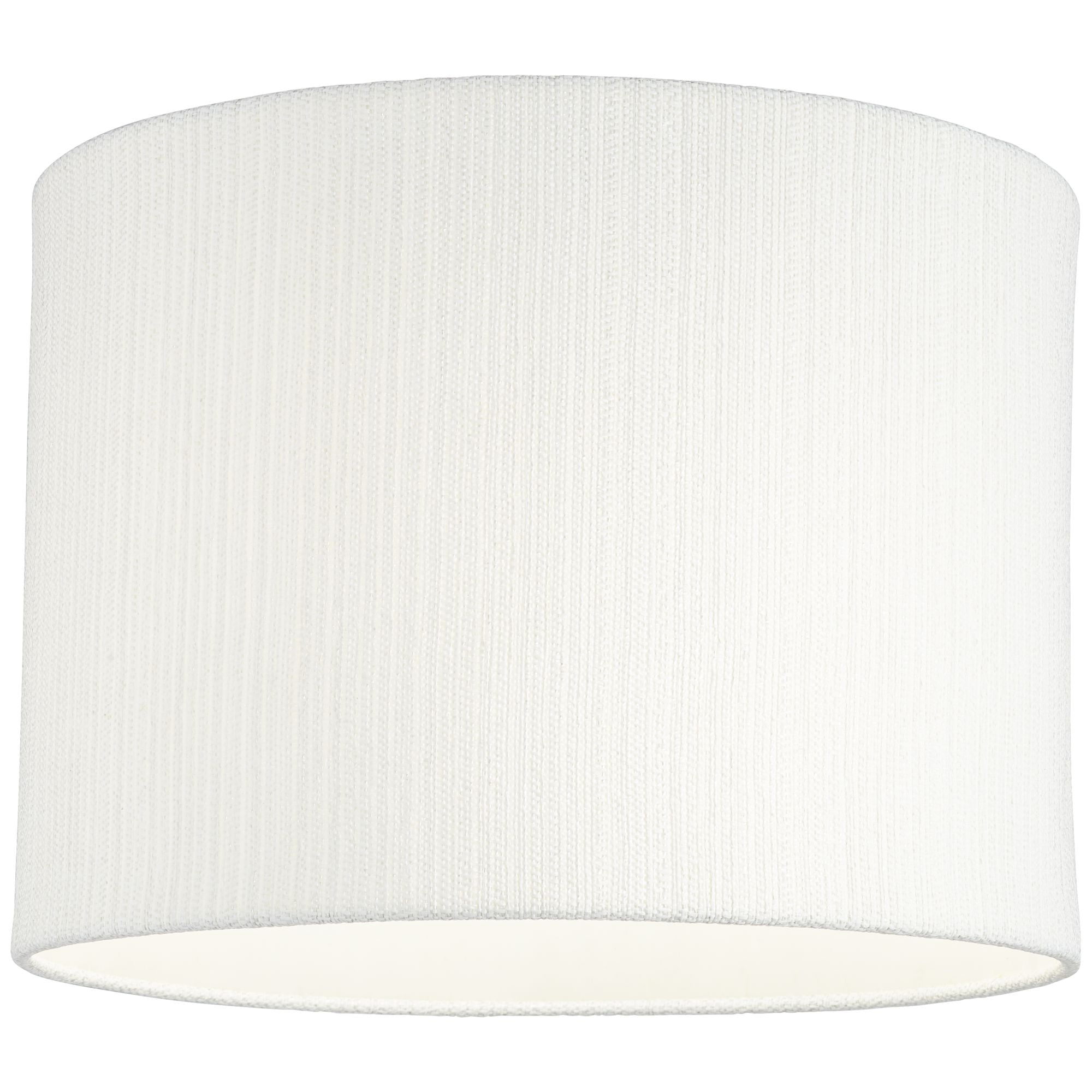 Springcrest White Plastic Weave Medium Drum Lamp Shade 15" Top x 15" Bottom x 11" High (Spider) Replacement with Harp and Finial
