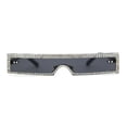 thumbnail image 1 of Luxury Heavy Rhinestone Rim Trim Thin Shield Rimless Cyclops Sunglasses Black, 1 of 5