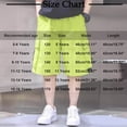 thumbnail image 3 of Eltusu Boys Cargo Shorts, Knee Length Fashion Elastic Waistband Cotton Summer Shorts Green Size 13-14 T, 3 of 4