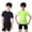 Green+ Black with line, variant on GYRATEDREAM Youth Boys Compression Shirt Athletic Short Sleeve Football Undershirts Quick Dry Soccer Shirts 5-16T