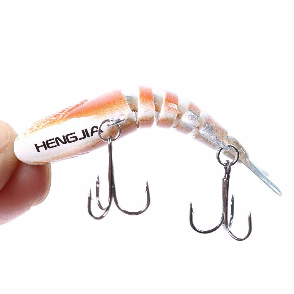 6PCS Lot Multi Jointed Fishing Lures Swimbait Bait Hooks Crankbait 6-Segment