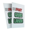 thumbnail image 4 of A-frame Sidewalk Fast Cash Loans 24" x 36" Double Sided A-Frame Sidewalk Sign, Includes 2 Plastic Inserts | Foldable Portable White Signicade Sandwich Board Signs, 4 of 5