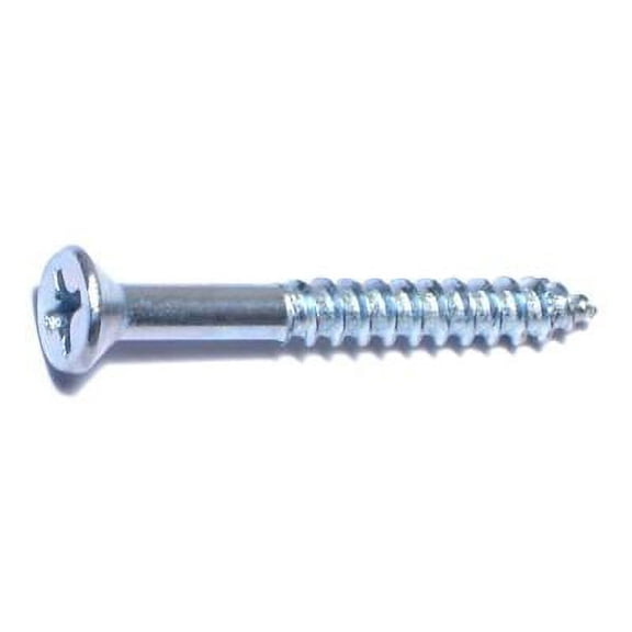 #7 x 1-1/4" Zinc Phillips Flat Head Wood Screws WSFS-161 (100 pcs)