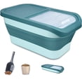 thumbnail image 1 of Collapsible Dog Food Storage Container,10-13 LB Large Pet Cat Food Containers Bin with Lids, for Grain, Dog Food, Cat Food, Coffee, Flour, Pet Food Storage Container, 1 of 5