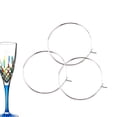 thumbnail image 4 of COMPUKAS 100Pcs Plated 30x25mm Glass Circle Hoop Findings for Wedding Party Jewelry Making, 4 of 6