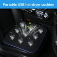 thumbnail image 4 of VALSEEL Car Seat Cushion Summer Car Ventilation Cushion Portable USB Fan Blowing Cushion Small Cushion Ventilation Breathable Cold Cushion Blowing Cushion with 4 Built-in Fans, 4 of 6