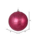 thumbnail image 2 of Vickerman N182445D 4 in. Mauve Candy Ball Ornament with Circle Glitter Pattern  4 per Bag, 2 of 3
