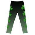 thumbnail image 4 of St. Patrick'S Day Themed Girls' Printed Athletic Leggings Kids Festive Holiday Stretch Pants Clothes, 4 of 5