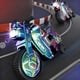 thumbnail image 5 of Juguete de motocicleta de tracción trasera | Modelo de simulación realista con efectos de iluminación | Construcción de aleación y ABS | Color verde púrpura | Mini portátil para niños y cole, 5 of 5