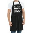 thumbnail image 4 of sidao Funny Grill Aprons for Men - Whatever Happens We’re Eating It - Men‘s Funny Kitchen Chef Cooking Grilling BBQ Aprons with 2 Pockets - Father’s Day Birthday Christmas Gifts for Dad, Husband, 4 of 6